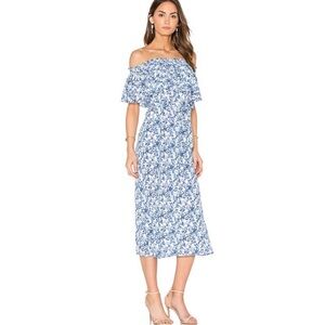 Rebecca Taylor Blue and White Floral Silk Dress